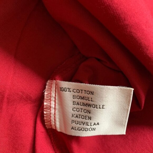 Y2k 2000s H&M Hennes Women's Mini Dress Sleeveless Straight Fit 90s Red Size 8 - Picture 11 of 15